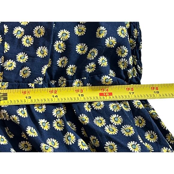 AUW 2X Daisy Floral Navy Blue Sundress Sleeveless Summer Dress - Picture 13 of 16